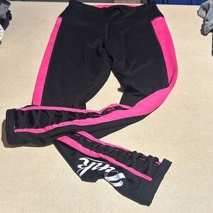 PINK Victoria's Secret Black and Pink Leggings